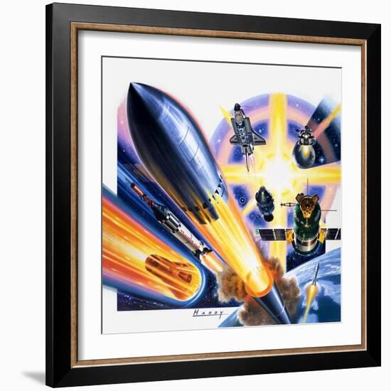 Heading for Space-Wilf Hardy-Framed Giclee Print