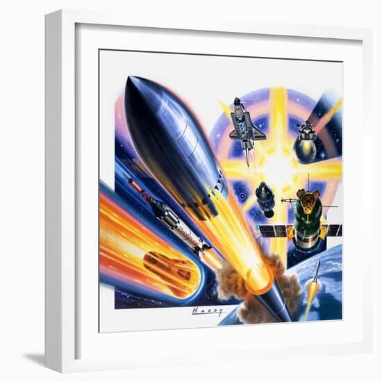 Heading for Space-Wilf Hardy-Framed Giclee Print