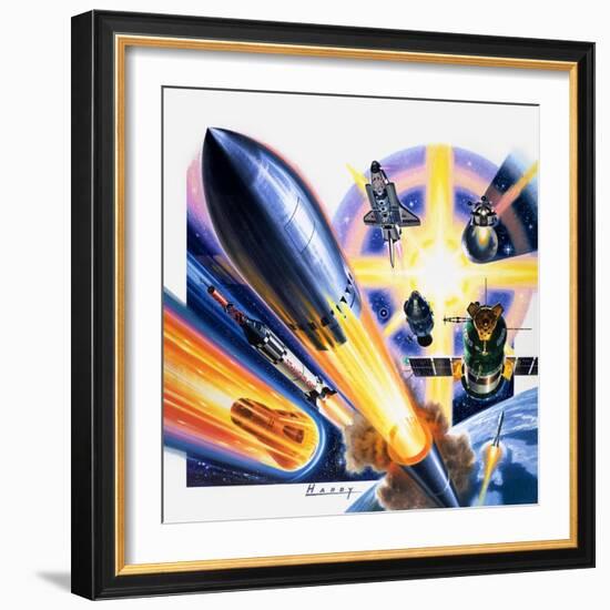 Heading for Space-Wilf Hardy-Framed Giclee Print