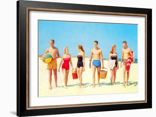 Heading Off to the Beach Party-null-Framed Art Print