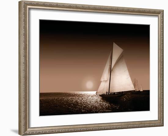 Heading Out Sepia-Ben James-Framed Giclee Print