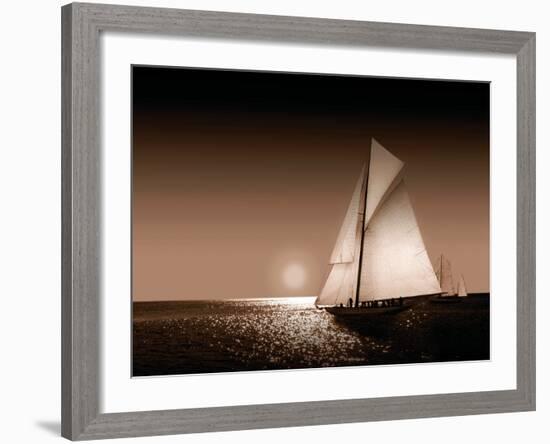 Heading Out Sepia-Ben James-Framed Giclee Print