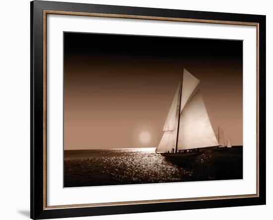 Heading Out Sepia-Ben James-Framed Giclee Print