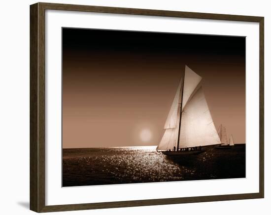 Heading Out Sepia-Ben James-Framed Giclee Print