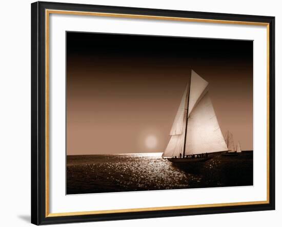 Heading Out Sepia-Ben James-Framed Giclee Print