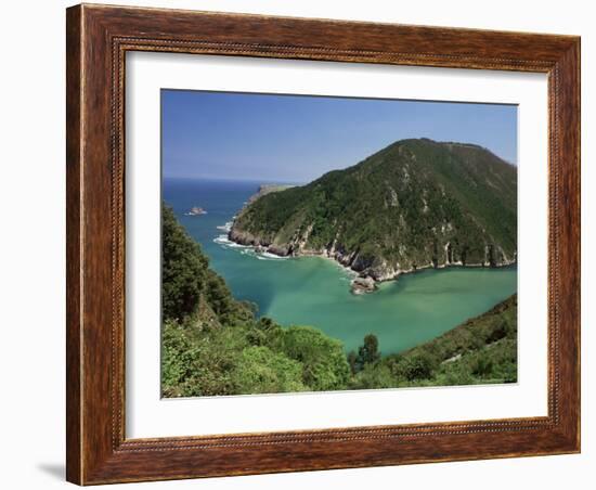 Headland and Sea, Ria Tina Menor, Galicia, Spain-Michael Busselle-Framed Photographic Print