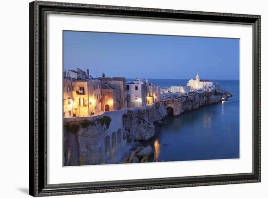 Headland Punta San Francesco and Vieste, Gargano, Province of Foggia, Apulia, Italy-Markus Lange-Framed Photographic Print