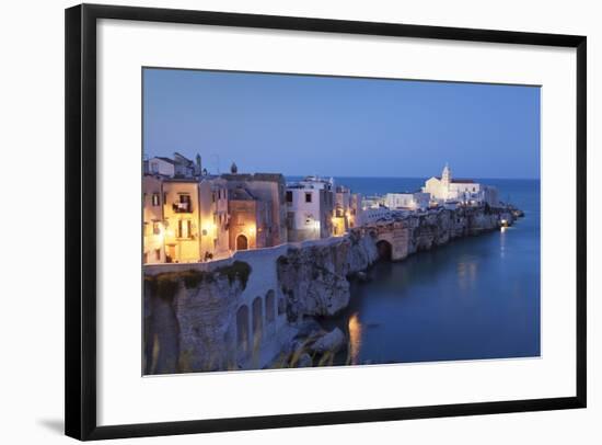 Headland Punta San Francesco and Vieste, Gargano, Province of Foggia, Apulia, Italy-Markus Lange-Framed Photographic Print