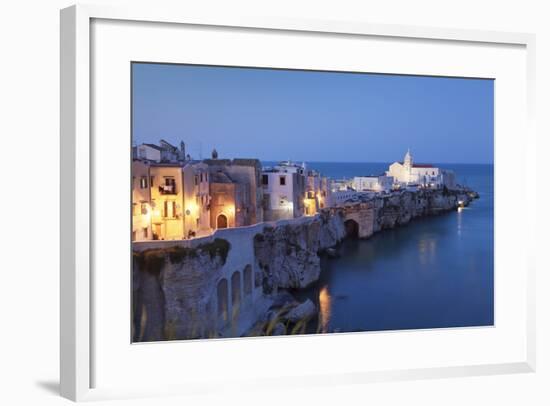 Headland Punta San Francesco and Vieste, Gargano, Province of Foggia, Apulia, Italy-Markus Lange-Framed Photographic Print