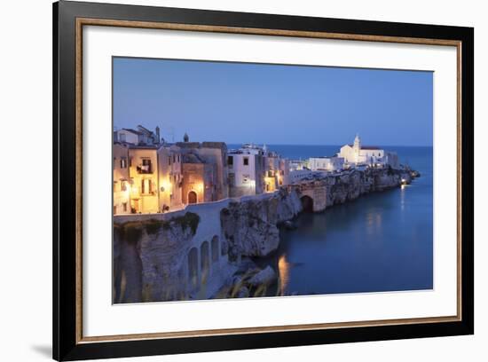 Headland Punta San Francesco and Vieste, Gargano, Province of Foggia, Apulia, Italy-Markus Lange-Framed Photographic Print