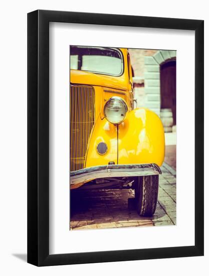 Headlight Lamp Vintage Car - Vintage Filter Effect-Stockforlife-Framed Photographic Print