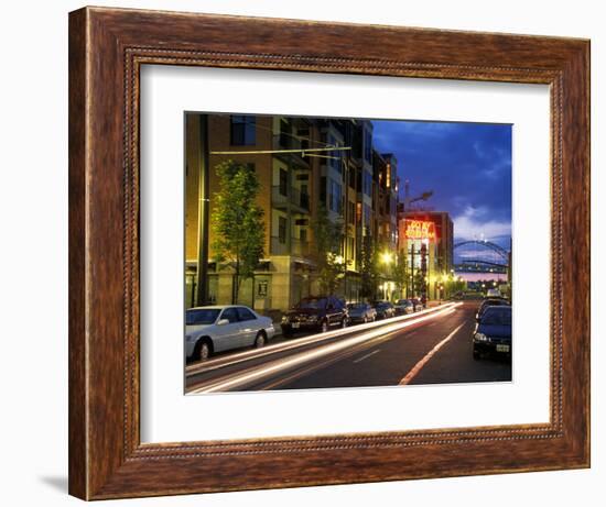 Headlights in the Pearl District, Portland, Oregon, USA-Janis Miglavs-Framed Photographic Print