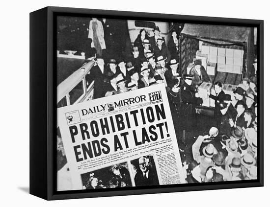 Headline Declaring the End of Prohibition, 6th December, 1933-null-Framed Premier Image Canvas