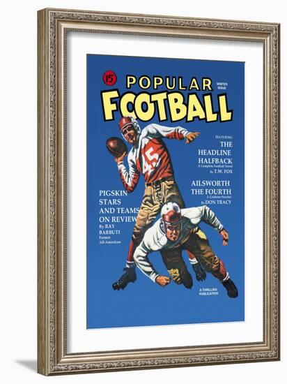 Headline Halfback-null-Framed Art Print