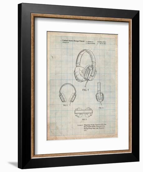 Headphones Patent-Cole Borders-Framed Premium Giclee Print