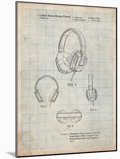Headphones Patent-Cole Borders-Mounted Art Print