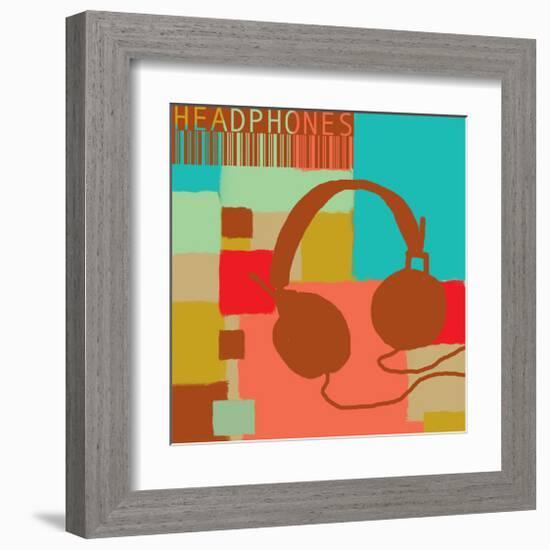 Headphones-Yashna-Framed Art Print