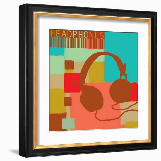 Headphones-Yashna-Framed Art Print