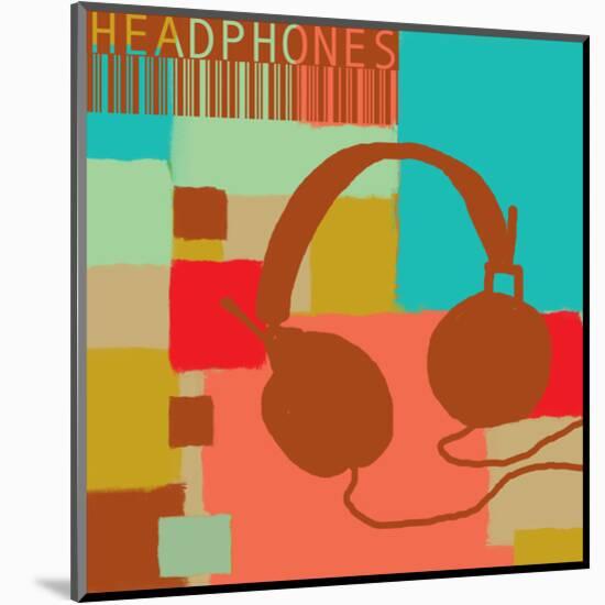 Headphones-Yashna-Mounted Art Print