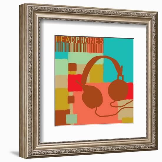 Headphones-Yashna-Framed Art Print