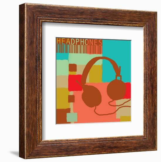 Headphones-Yashna-Framed Art Print