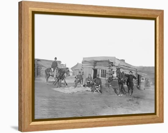Headquarters of 11th Rhode Island Infantry During the American Civil War-Stocktrek Images-Framed Premier Image Canvas