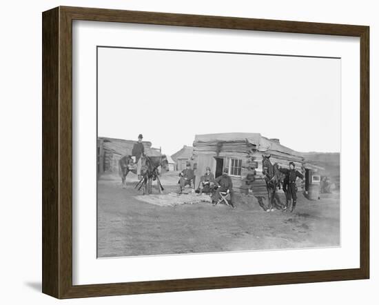 Headquarters of 11th Rhode Island Infantry During the American Civil War-Stocktrek Images-Framed Photographic Print