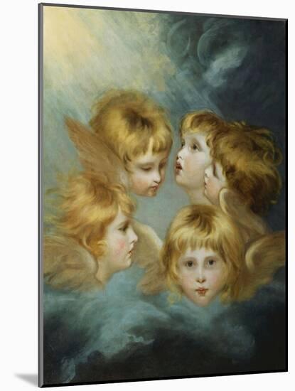 Heads of Angels - Portrait of Miss Francis Isabel Ker Gorden-Sir Joshua Reynolds-Mounted Giclee Print