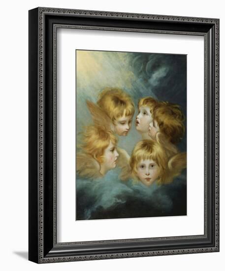 Heads of Angels - Portrait of Miss Francis Isabel Ker Gorden-Sir Joshua Reynolds-Framed Giclee Print