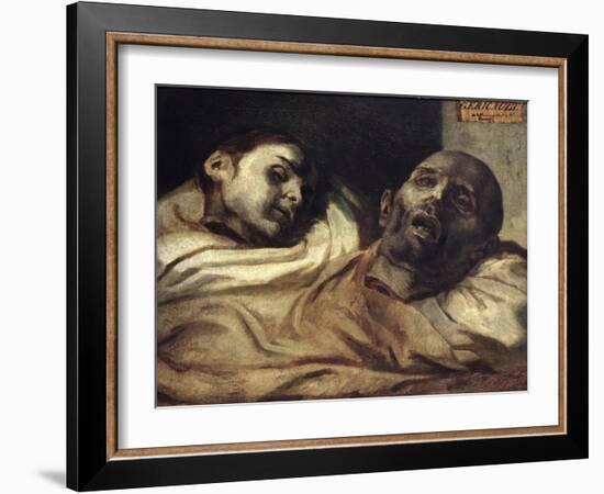 Heads of Torture Victims, Study for the Raft of the Medusa-Théodore Géricault-Framed Giclee Print