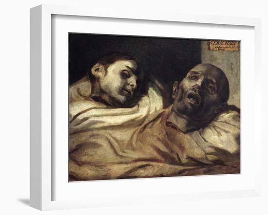 Heads of Torture Victims, Study for the Raft of the Medusa-Théodore Géricault-Framed Giclee Print