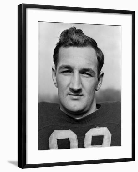 Headshot of University of Michigan Fottball Player, No.98, Tom Harmon-Alfred Eisenstaedt-Framed Premium Photographic Print