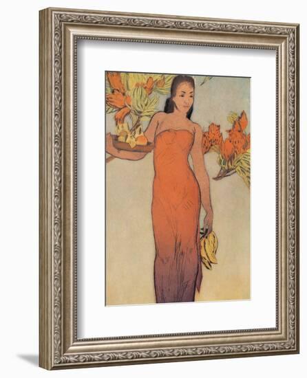 Healani, Royal Hawaiian Hotel Menu Cover c.1950s-John Kelly-Framed Art Print