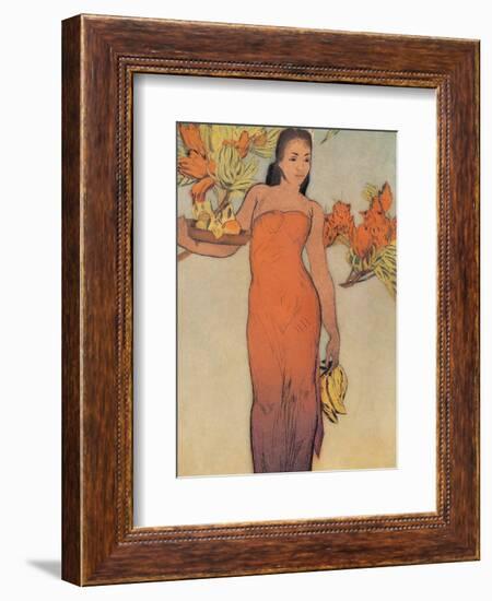 Healani, Royal Hawaiian Hotel Menu Cover c.1950s-John Kelly-Framed Art Print