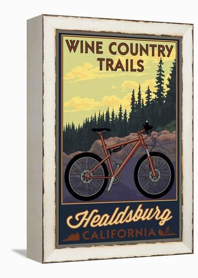 Healdsburg, California - Wine Country Trails-Lantern Press-Framed Stretched Canvas