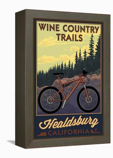 Healdsburg, California - Wine Country Trails-Lantern Press-Framed Stretched Canvas