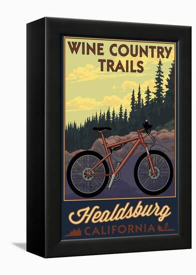 Healdsburg, California - Wine Country Trails-Lantern Press-Framed Stretched Canvas