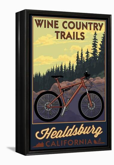 Healdsburg, California - Wine Country Trails-Lantern Press-Framed Stretched Canvas