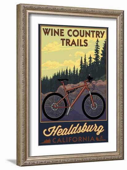 Healdsburg, California - Wine Country Trails-Lantern Press-Framed Art Print