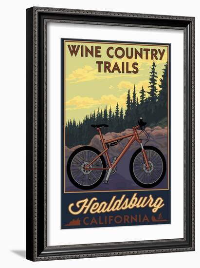 Healdsburg, California - Wine Country Trails-Lantern Press-Framed Art Print