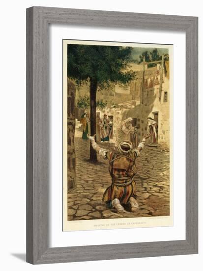 Healing of the Lepers at Capernaum, Saint Mark - Bible-James Jacques Joseph Tissot-Framed Giclee Print