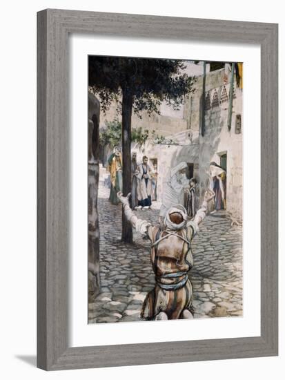 Healing the Leper at Capernaum-James Tissot-Framed Giclee Print