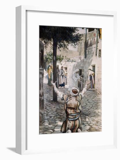 Healing the Leper at Capernaum-James Tissot-Framed Giclee Print