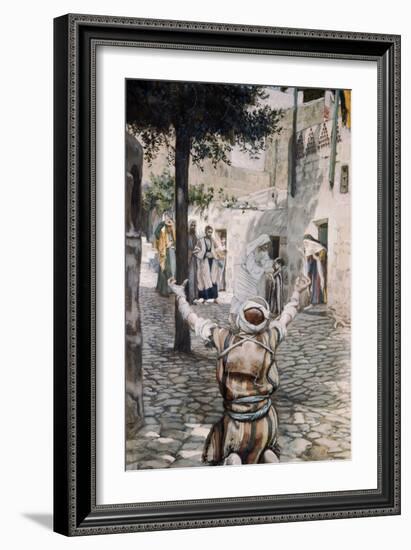 Healing the Leper at Capernaum-James Tissot-Framed Giclee Print