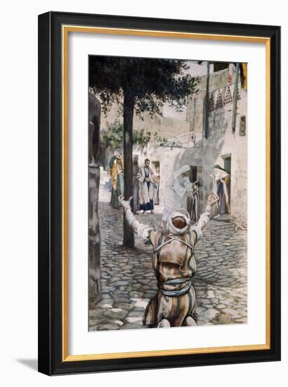 Healing the Leper at Capernaum-James Tissot-Framed Giclee Print