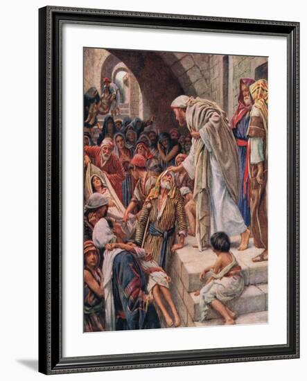 Healing the Sick-Harold Copping-Framed Giclee Print