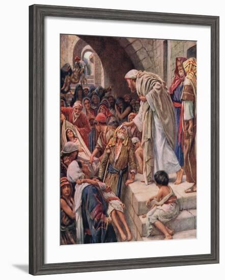 Healing the Sick-Harold Copping-Framed Giclee Print