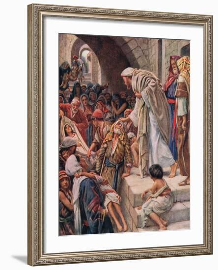 Healing the Sick-Harold Copping-Framed Giclee Print