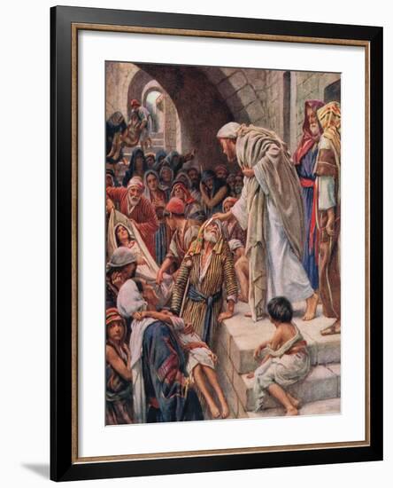 Healing the Sick-Harold Copping-Framed Giclee Print