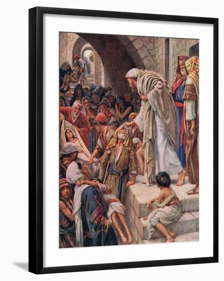 Healing the Sick-Harold Copping-Framed Giclee Print